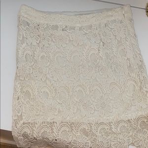 Cream lace skirt
